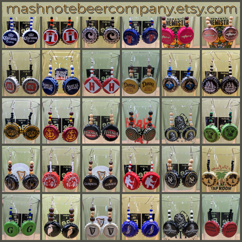 Beer Bottle Cap earrings