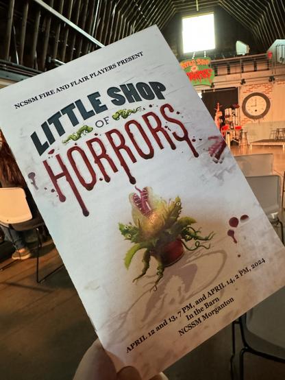 Program for NCSSM’s performance of Little Shop of Horrors