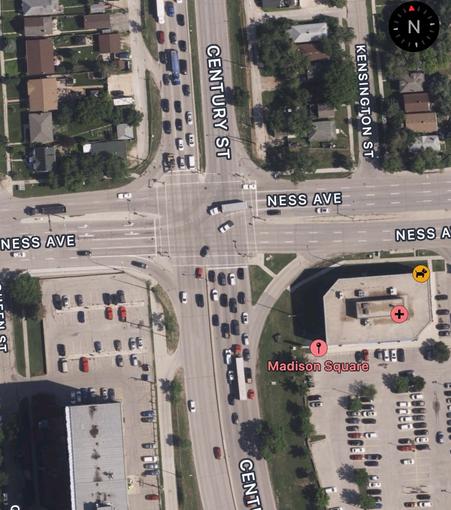 Screenshot of the offending intersection from Apple Maps.