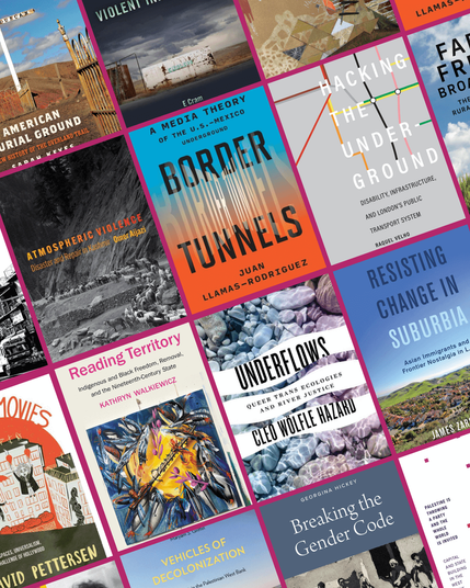 Book covers for recent critical geography books by Ideas on Fire authors