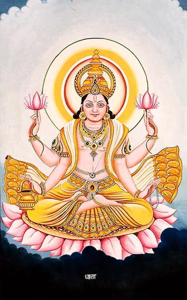 Solar Deity - Lord Dhātā
भगवान धाता

Source - http://www.harekrsna.de/surya/surya_dhata.jpg
