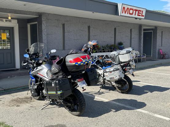 Loaded up at the hotel.
