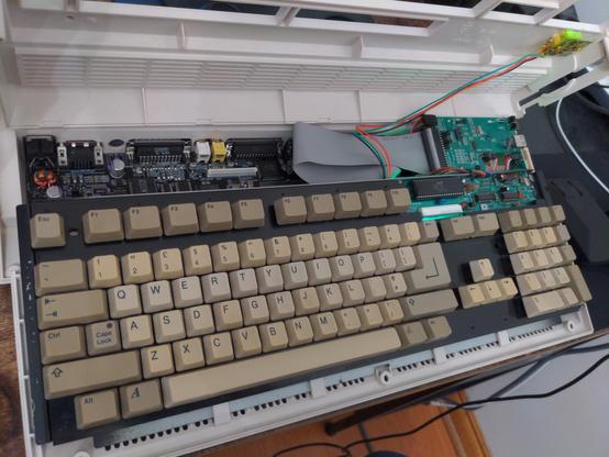 A peek at the innards of my secondary ReAmiga 1200.