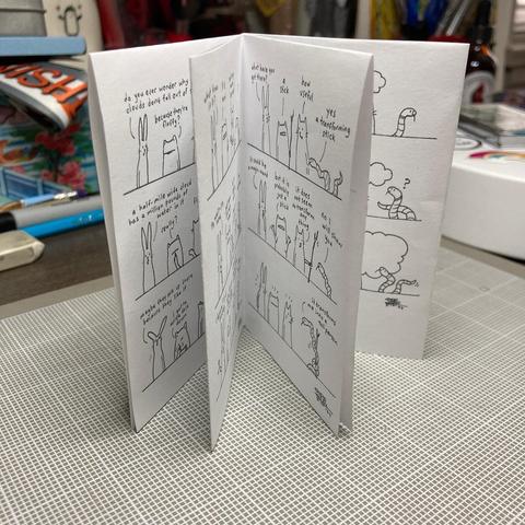 Inside pages of tiny zine