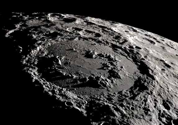 view of part of the moon's surface