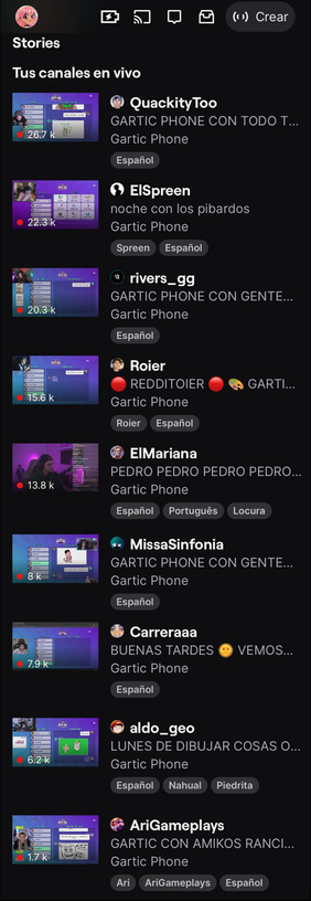 Captura de pantalla de streamers hispanos haciendo colaboración jugando juntos.
