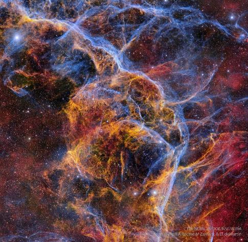 Portrait of expanding gas cloud.