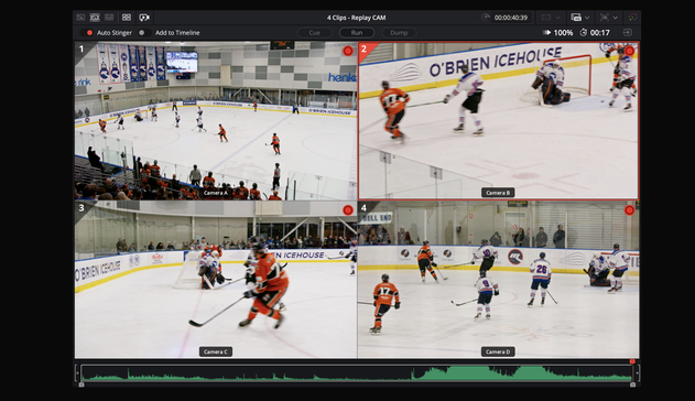 Fotografie rozhranní v DaVinci Resolve z webu https://www.blackmagicdesign.com/products/davinciresolvereplayeditor