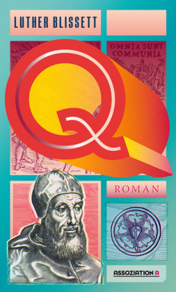 Buchcover mit großem Buchstaben Q vor historischen Abbildungen