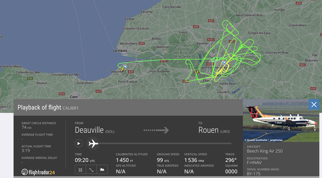 F-HNAV, vol d'essai sur les nouvelles procédures rouennaises.