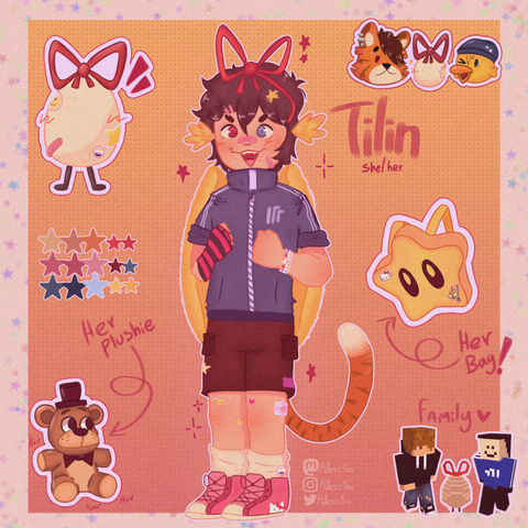 Fanart de Tilín huevito del qsmp con tonalidades rosas