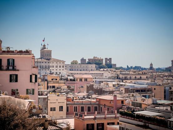 Quirinale visto dalla terrazza di Palazzo Zuccari.