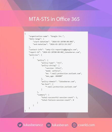 How to enable MTA-STS in Office 365