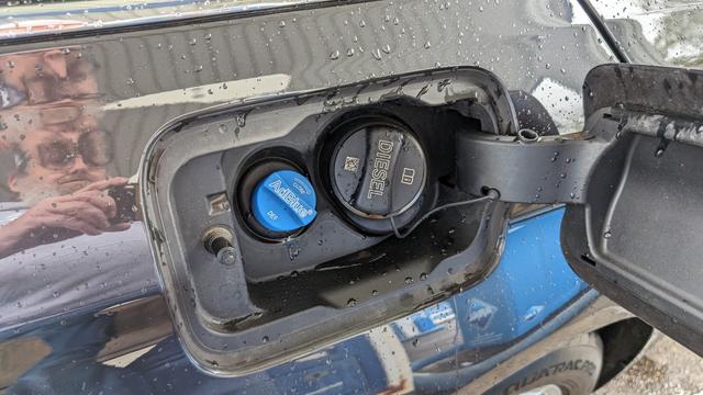 AdBlue entry with closed cap.