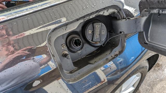AdBlue entry with open cap.