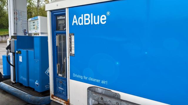 AdBlue pump at the gas station.