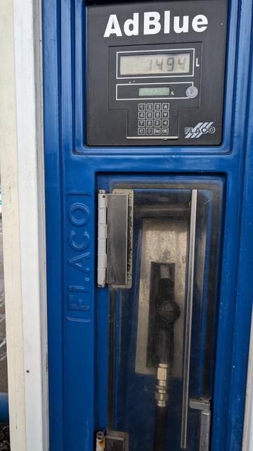 AdBlue pump, close photograph.