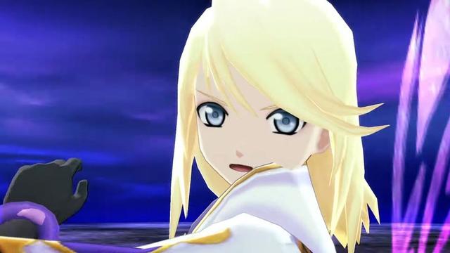 Plano retrato de Mithos en 3D, enfadado, se ve que la capa superior tiene una pequeña capucha que no le sirve para tapar, es decoración. Lleva el mismo traje.