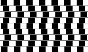 Parallel lines optical illusion