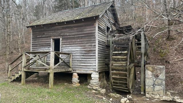 Rustic grist mill at Big Ridge State Park in East Tennessee