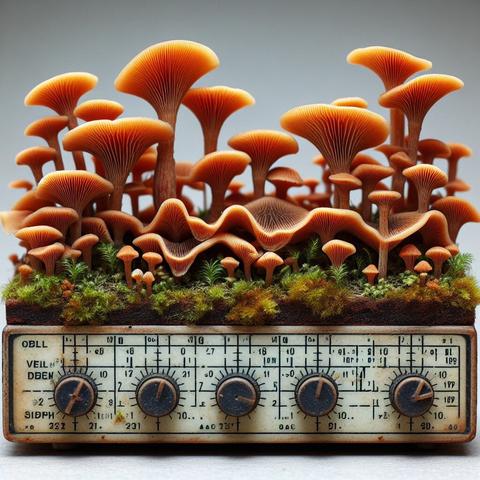 « Create by Bingimagecreator »
(A waveform similar to the results of an oscilloscope measurement) The ground is likened to the X-axis, and the fungus grows in a zigzag pattern between the positive and negative directions.