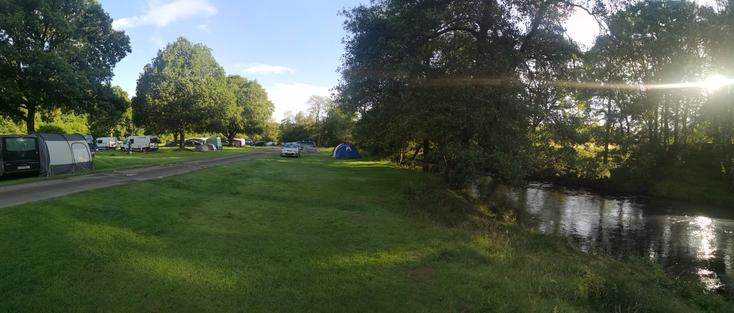 Sonnenaufgang am Zeltplatz Cobleland bei Aberfoyle