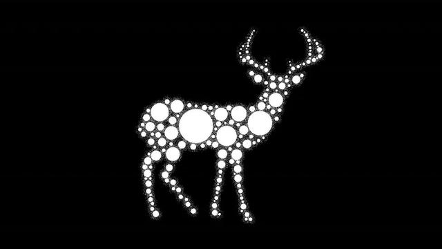 Illustration by Joanne Imperio / The Atlantic

An abstract illustration with a dark background. It shows a deer shape standing still, but inside it there are small round objects moving and growing.  The effect is that the deer is composed of these shapes. It's probably creepy, but you're vegan and you're aware of the horrors of the animal industry, hunting, and trappers, so this doesn't phase you.