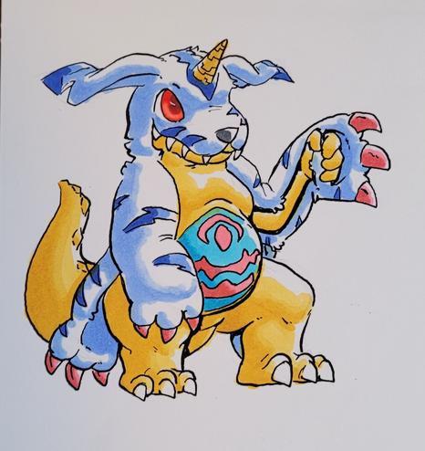 Marker art of Gabumon