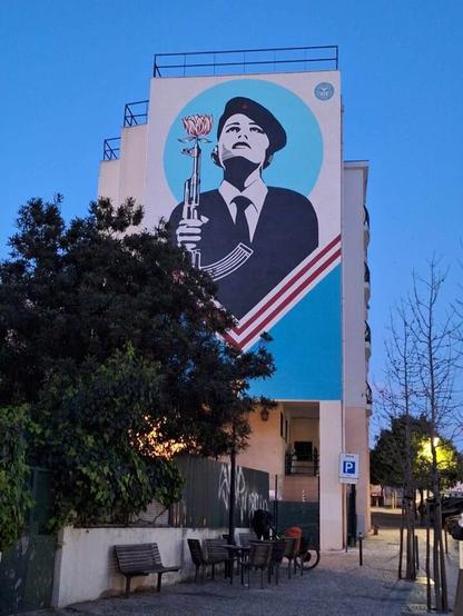 "Peace Guard" by Obey Giant in Lisbon, Portugal