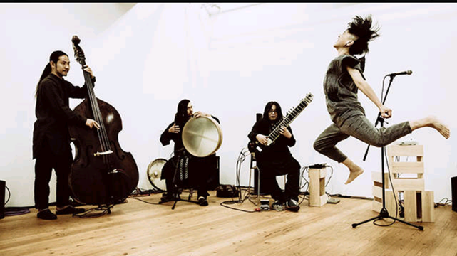 Saicobab live action picture with Yoshimi floating through the air