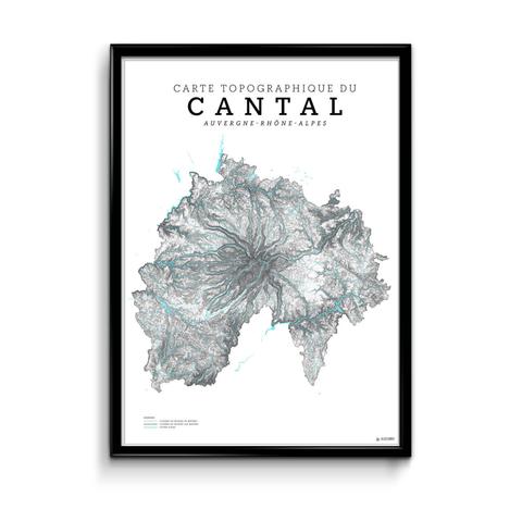 carte topographique du cantal