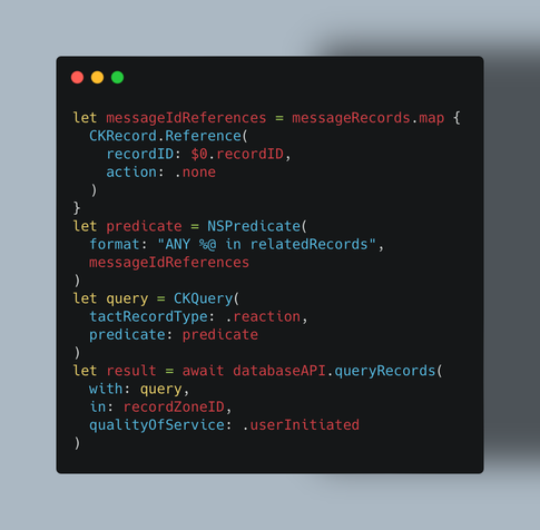 Querying CloudKit by CKReference field set