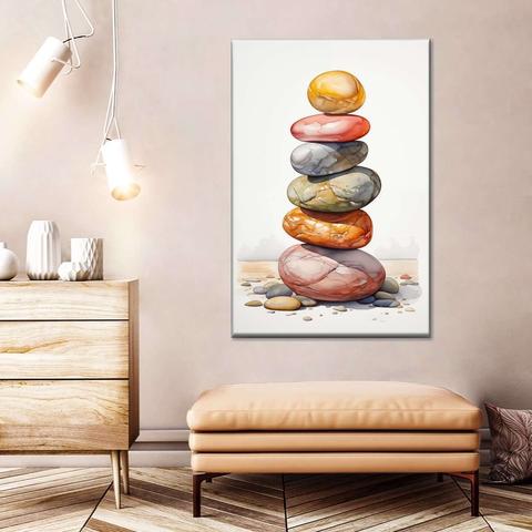🧘‍♀️ “Mindful Balance And Peaceful Zen,” 🤫 https://www.elephantstock.com/products/mindful-balance-and-peaceful-zen-by-olena?layout=3-piece&esaid=ree4w3  🤫  captures the essence of harmony through its intricate rock balancing design. Finding balance in the chaos of life is a mindful practice.  🍁 The vibrant colors of olive, red, noble, and gamboge add to the tranquil atmosphere, inviting us to pause and appreciate the present moment.