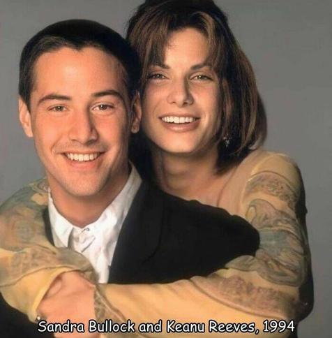 Sandra Bullock and Kean Reeves 1994.