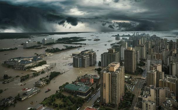aerial image - Chinese coastal city