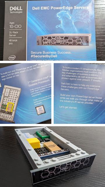 Dell Power edge server built from LEGO-like blocks