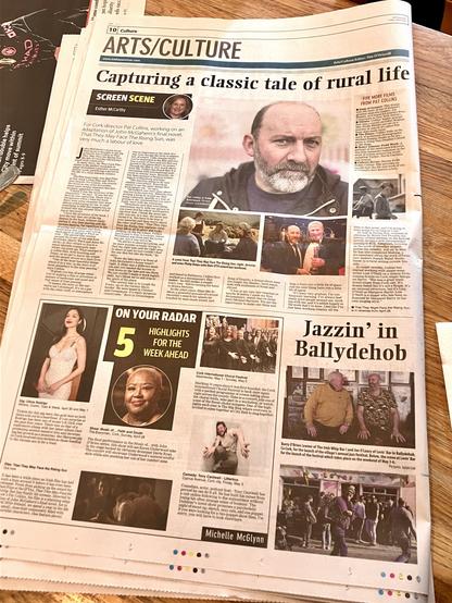 The full page of the newspaper. 

With the photo of my Ballydehob Jazz Festival photos in the Irish Examiner newspaper. 

I linked the online article with the same photos and more the other day.