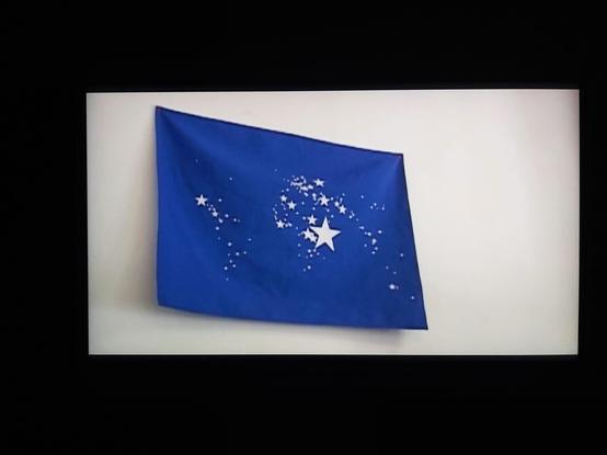 The flag designed partly based on the Somalia one, and as a map.