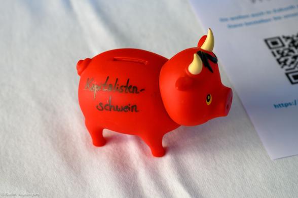 Kapitalistenschwein von Urgewald, tazlab, Berlin,. 27.04.2024