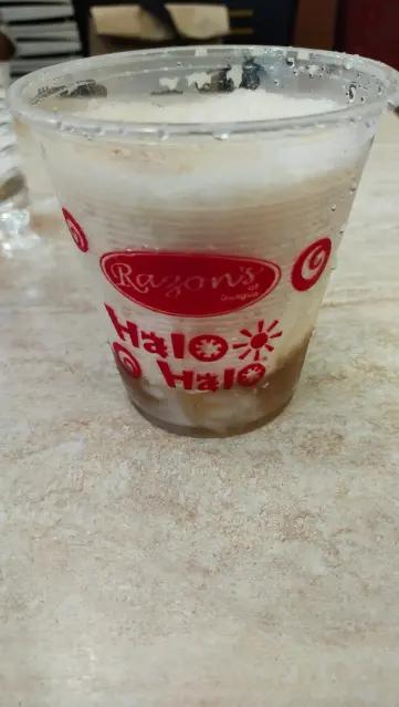 Razon's halo-halo junior in plastic cup