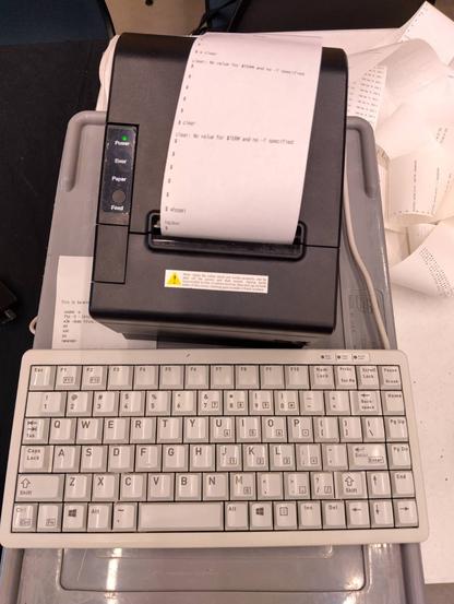 Receipt printer terminal computer running Resflash