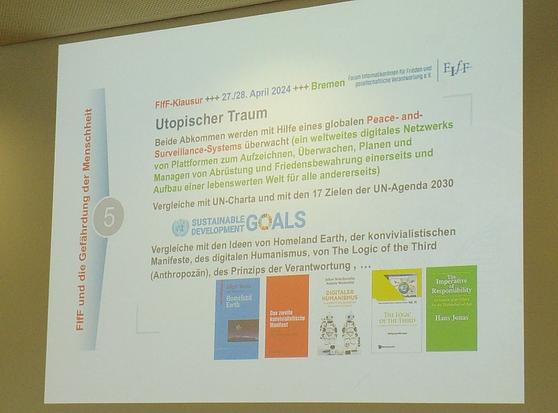 Folie mit Utopien und SDGs