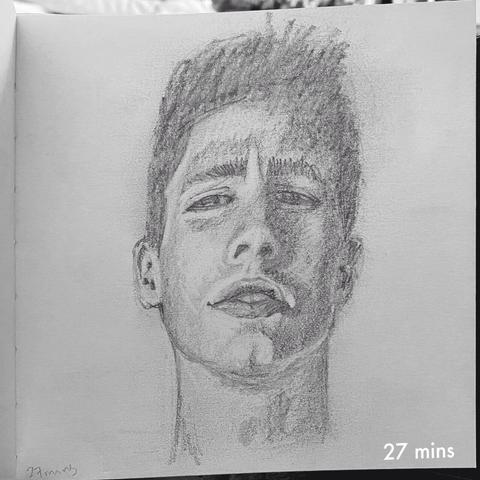 A pencil portrait