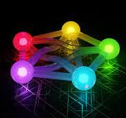 Fediverse logo - with illuminated gummy bear like jelly colors