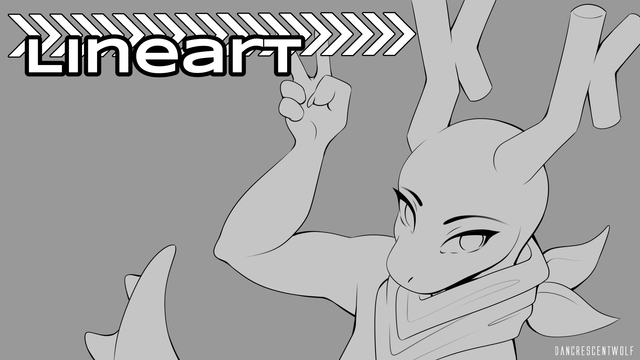 Lineart of the post this one is replying to
It's showing the Konqi wallpaper I did a couple weeks ago, but only the lineart this time

You can download the .psd file of this lineart on my ko-fi store uwu