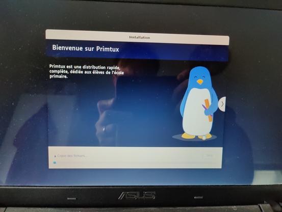 Fenêtre d'installation de Primtux
