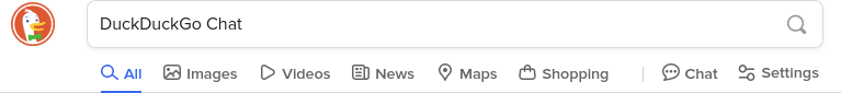 DuckDuckGo Chat exists.

Some people don't like to use it, even if it currently doesn't require registration nor disallowing/'making it hell for' vpn users.

Please anyone who looks at the image, please convince me with rational arguments and comparisons why this is a bad thing.

Thank you for your time!