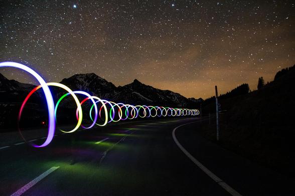 lighted roadside rings