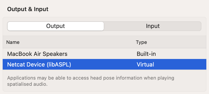 Screenshot of Sound Preferences