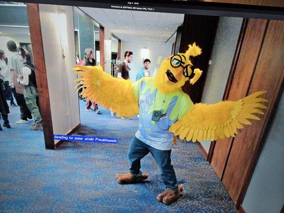 Fursuit photo 4: posing in front of the FurConAI camera